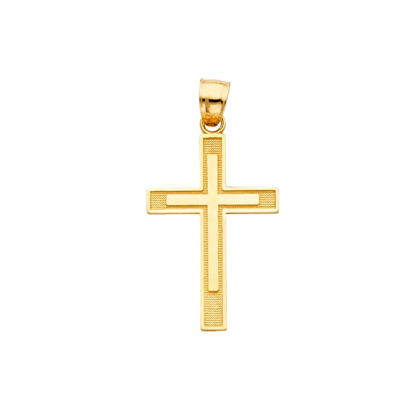 Latin Cross Crucufix Pendant - 14k Yellow Gold