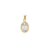 Divine Infant Jesus Pendant - 14k Two Tone Gold