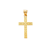 Latin Cross Crucufix Pendant - 14k Yellow Gold