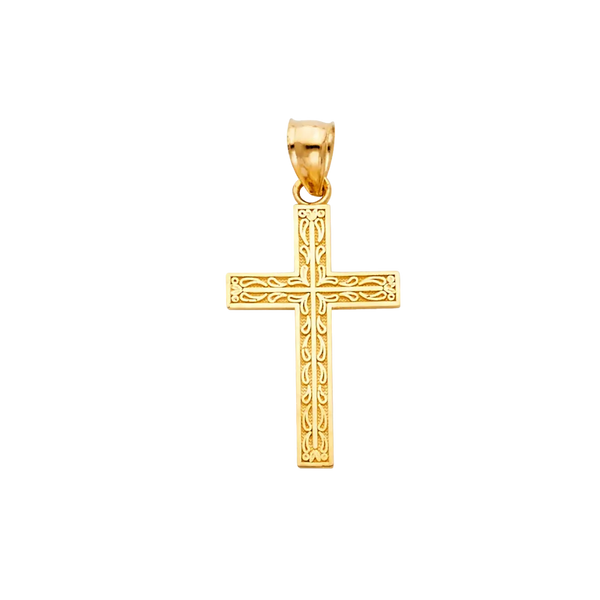 Latin Cross Crucufix Pendant - 14k Yellow Gold