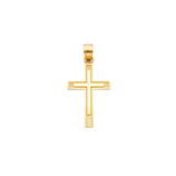 Latin Cross Crucufix Pendant - 14k Yellow Gold