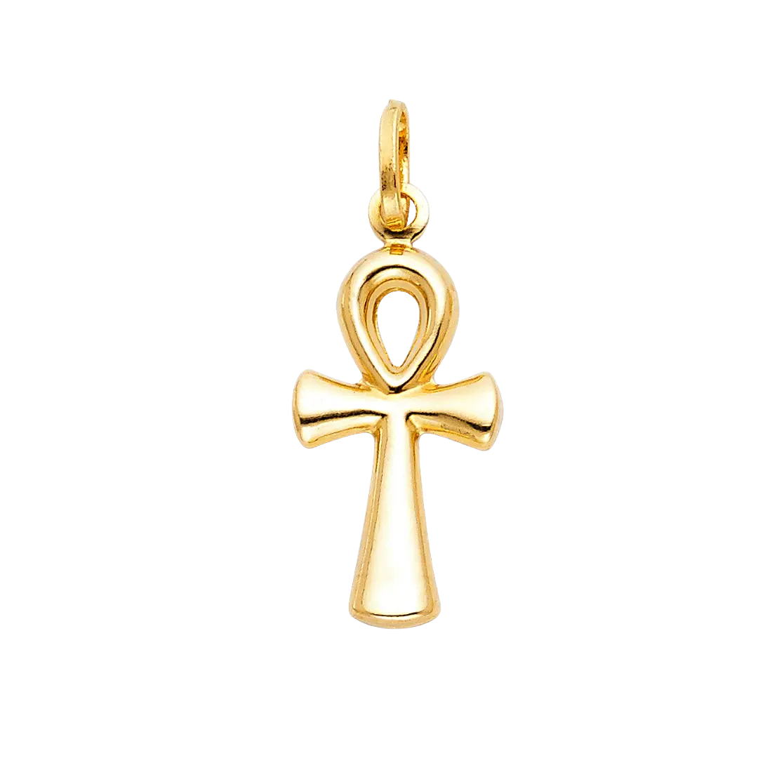 Ankh Cross Pendant - 14k Yellow Gold