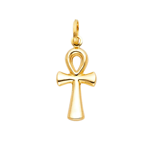 Ankh Cross Pendant - 14k Yellow Gold