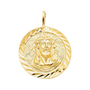 Jesus Christ Stamp Pendant - 14k Yellow Gold