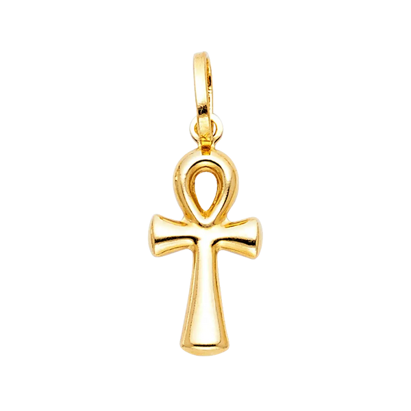 Ankh Cross Pendant - 14k Yellow Gold