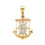 Guadalupe Anchor Pendant - 14k Tri Color Gold