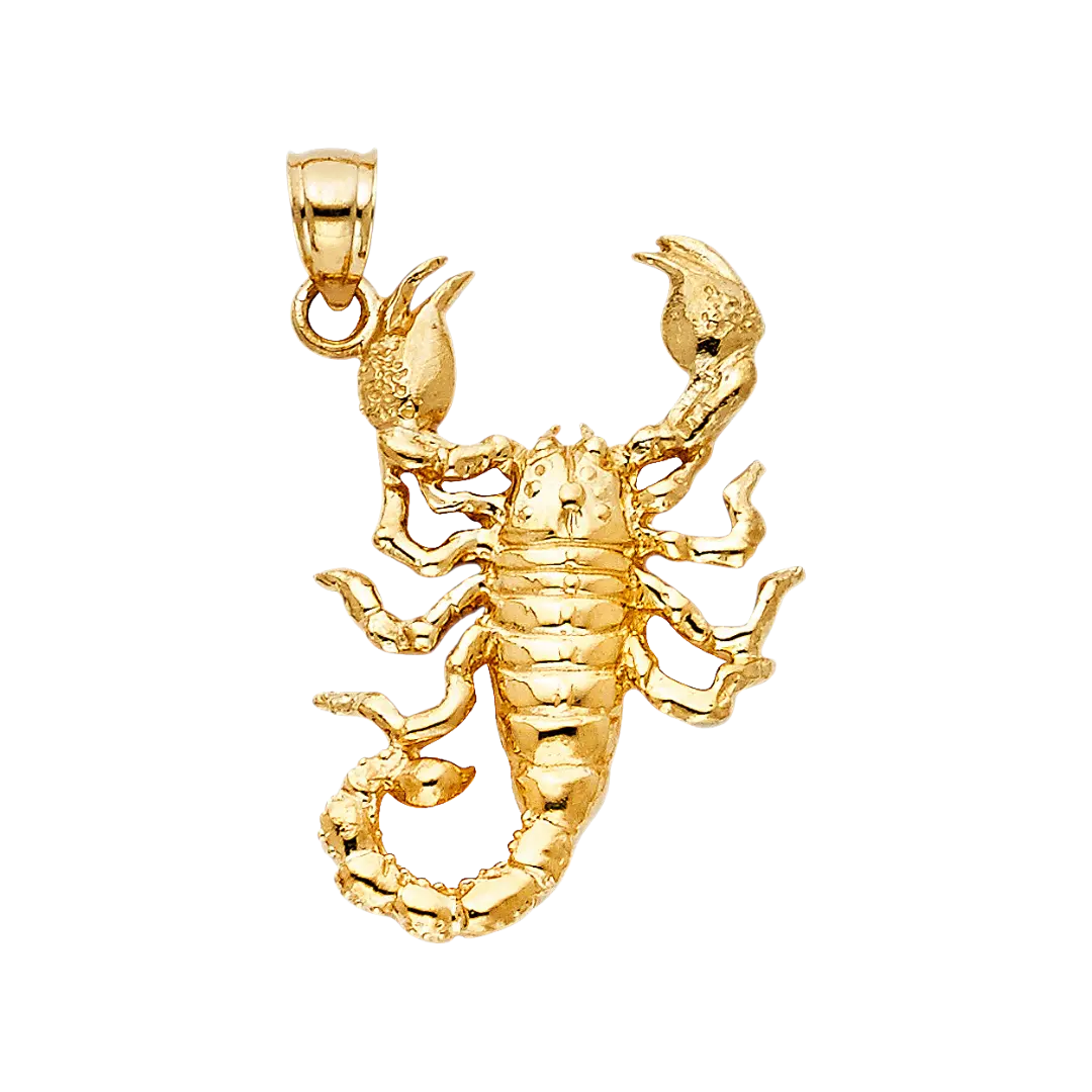 Scorpion Pendant - 14k Yellow Gold