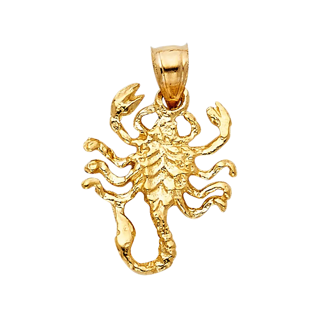 Scorpion Pendant - 14k Yellow Gold