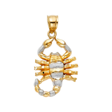 Scorpion Pendant - 14k Two Tone Gold