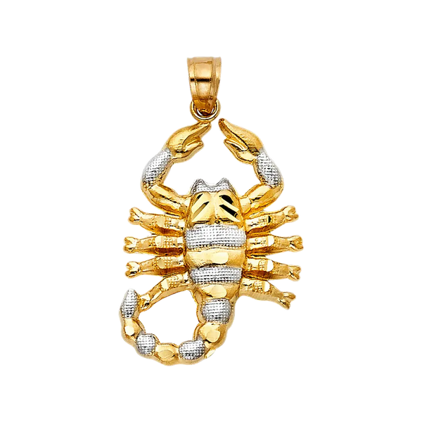 Scorpion Pendant - 14k Two Tone Gold