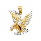 Eagle Pendant - 14k Two Tone Gold