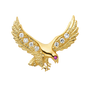 Eagle with CZ Pendant - 14k Yellow Gold