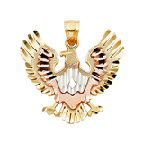 Eagle Pendant - 14k Tri Color Gold