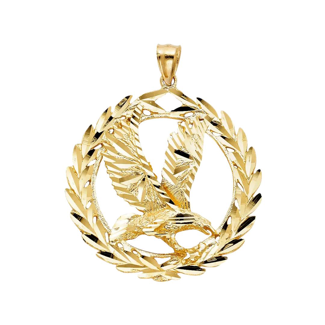 Eagle Pendant - 14k Yellow Gold