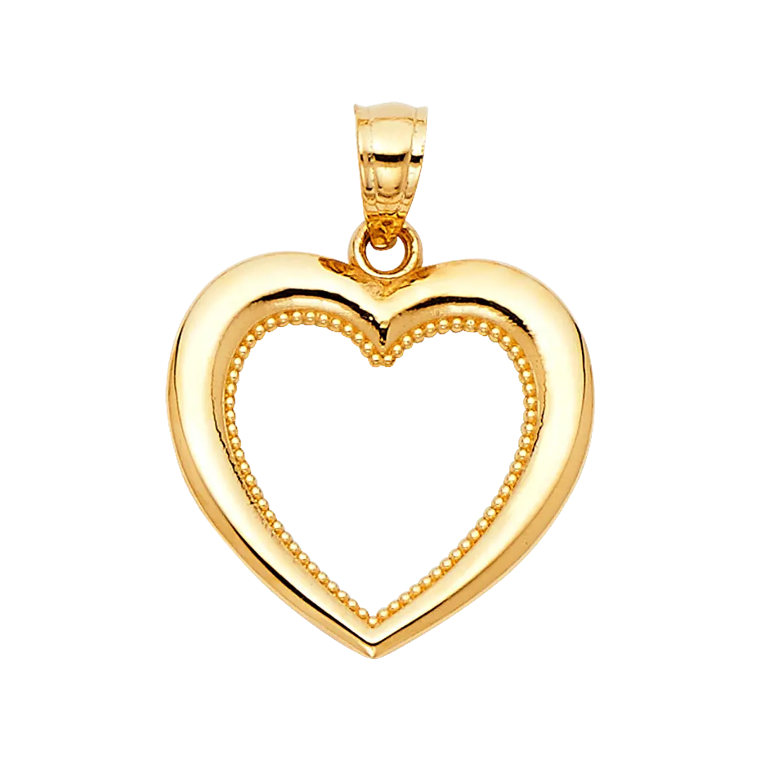 Heart Pendant - 14k Yellow Gold 