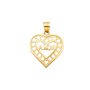 Heart Te Amo Pendant - 14k Yellow Gold