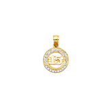 Quince Anos Pendant - 14k Tri Color Gold