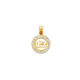 Quince Anos Pendant - 14k Tri Color Gold