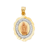 Quince Anos Pendant - 14k Tri Color Gold