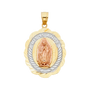 Quince Anos Pendant - 14k Tri Color Gold