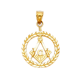 Free Mason Pendant - 14k Yellow Gold