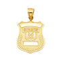 Police Badge Pendant - 14k Yellow Gold