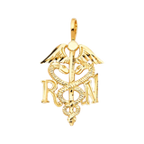 Medical Service Symbol Pendant - 14k Yellow Gold