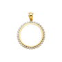 Round CZ Frame (50 Pesos) - 14k Gold