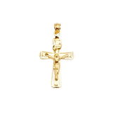 Fancy Crucufix Pendant - 14k Yellow Gold