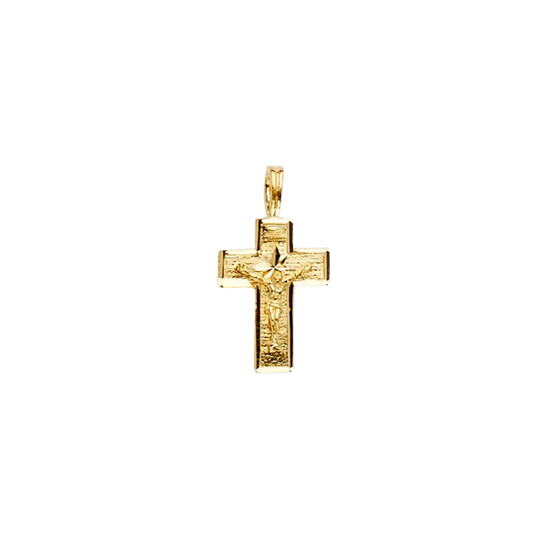 Fancy Crucufix Pendant - 14k Yellow Gold