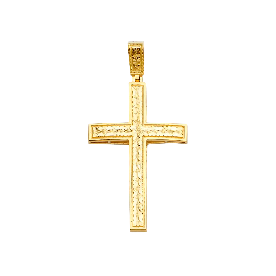 Cross Pendant - 14k Yellow Gold