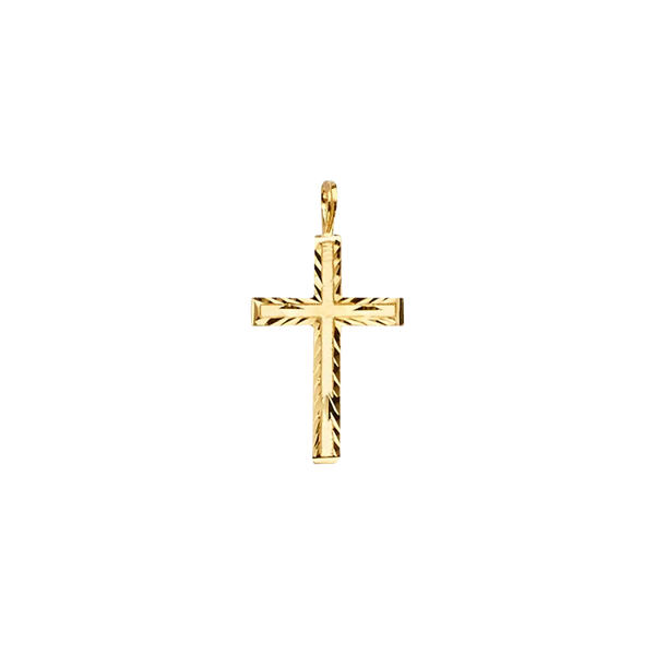 Latin Cross Crucufix Pendant - 14k Yellow Gold