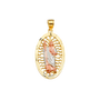 San Judas Pendant - 14k Tri Color Gold