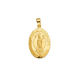 Guadalupe Medal Pendant - 14k Yellow Gold