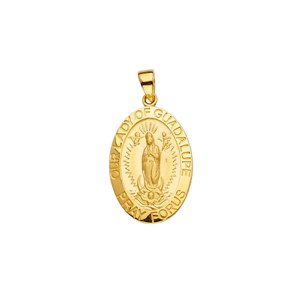 Guadalupe Medal Pendant - 14k Yellow Gold