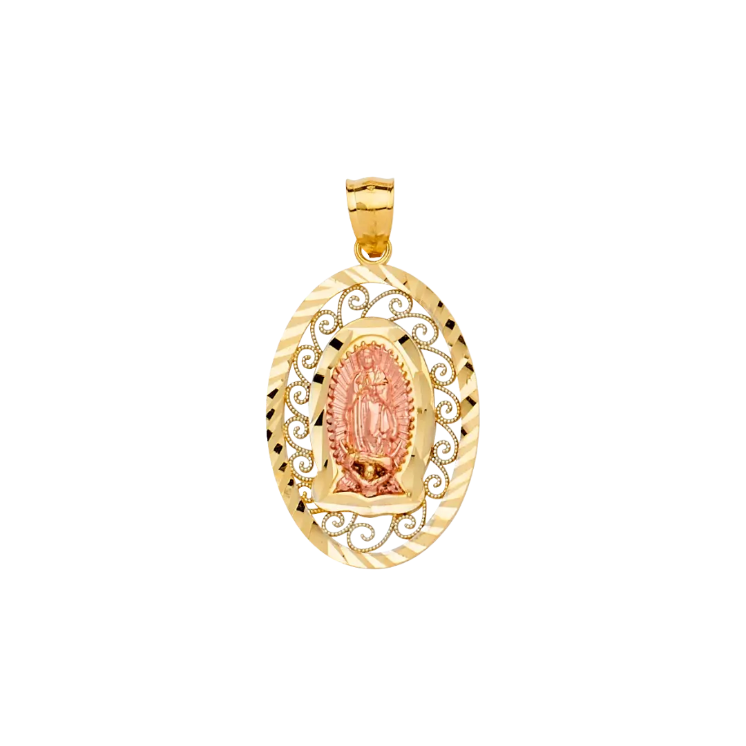 Guadalupe Pendant - 14k Tri Color Gold