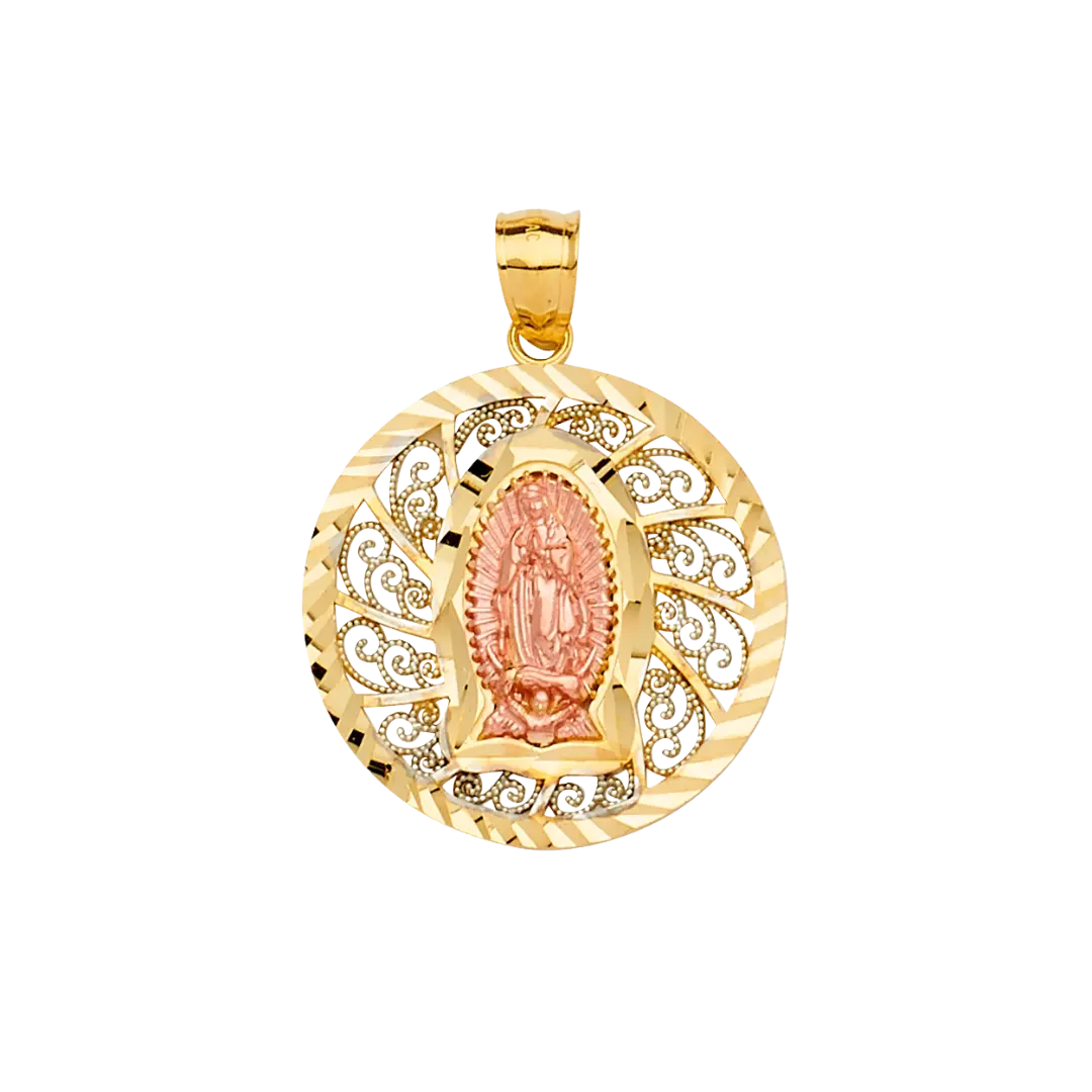 Guadalupe Pendant - 14k Tri Color Gold