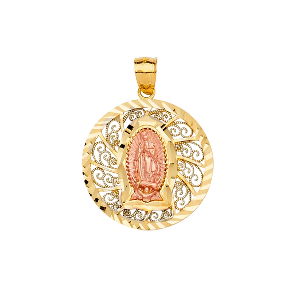 Guadalupe Pendant - 14k Tri Color Gold