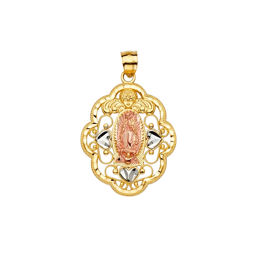 Guadalupe Pendant - 14k Tri Color Gold