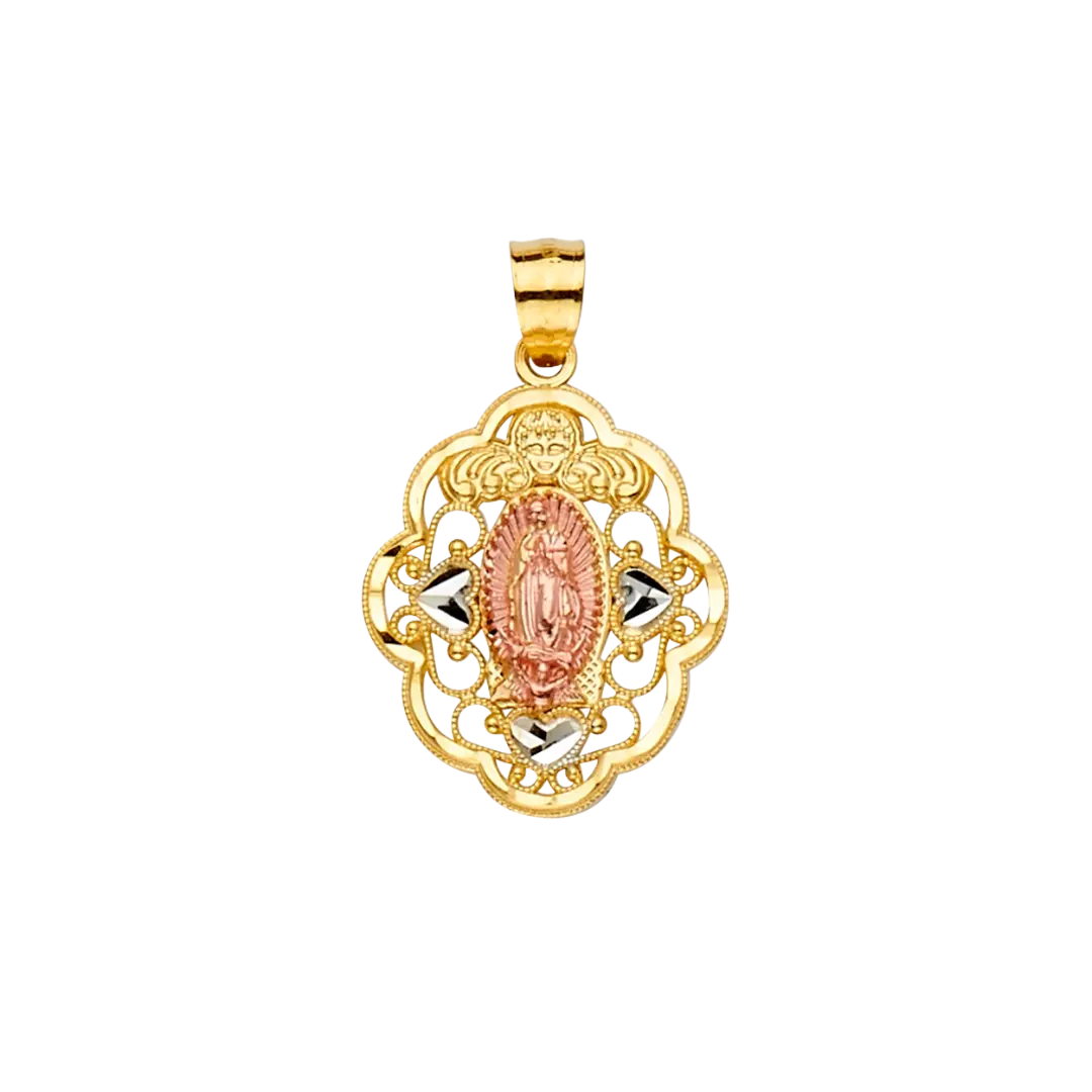 Guadalupe Pendant - 14k Tri Color Gold