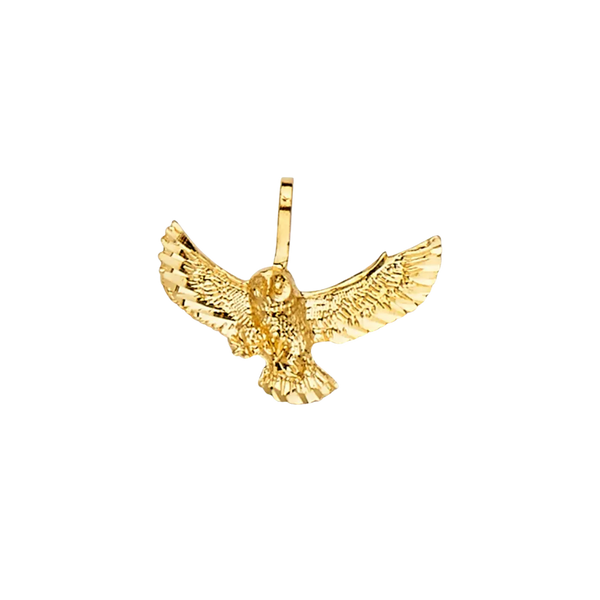 Owl Pendant - 14k Yellow Gold