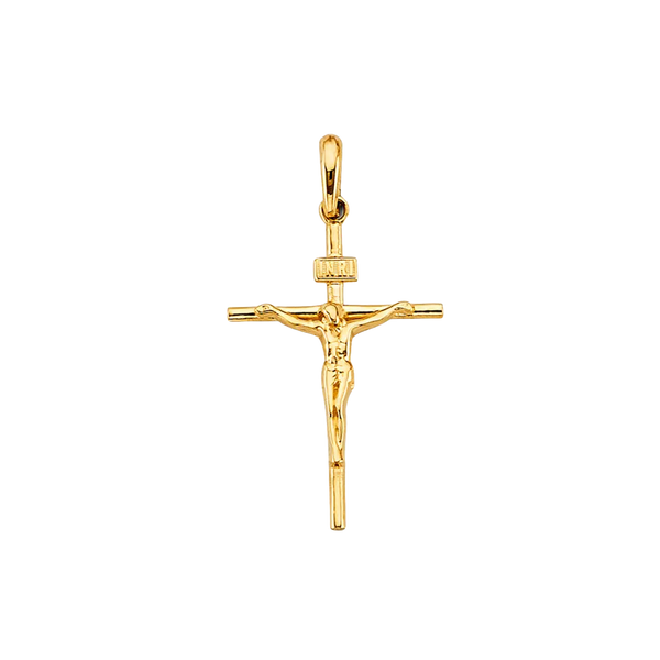 Fancy Crucufix Pendant - 14k Yellow Gold