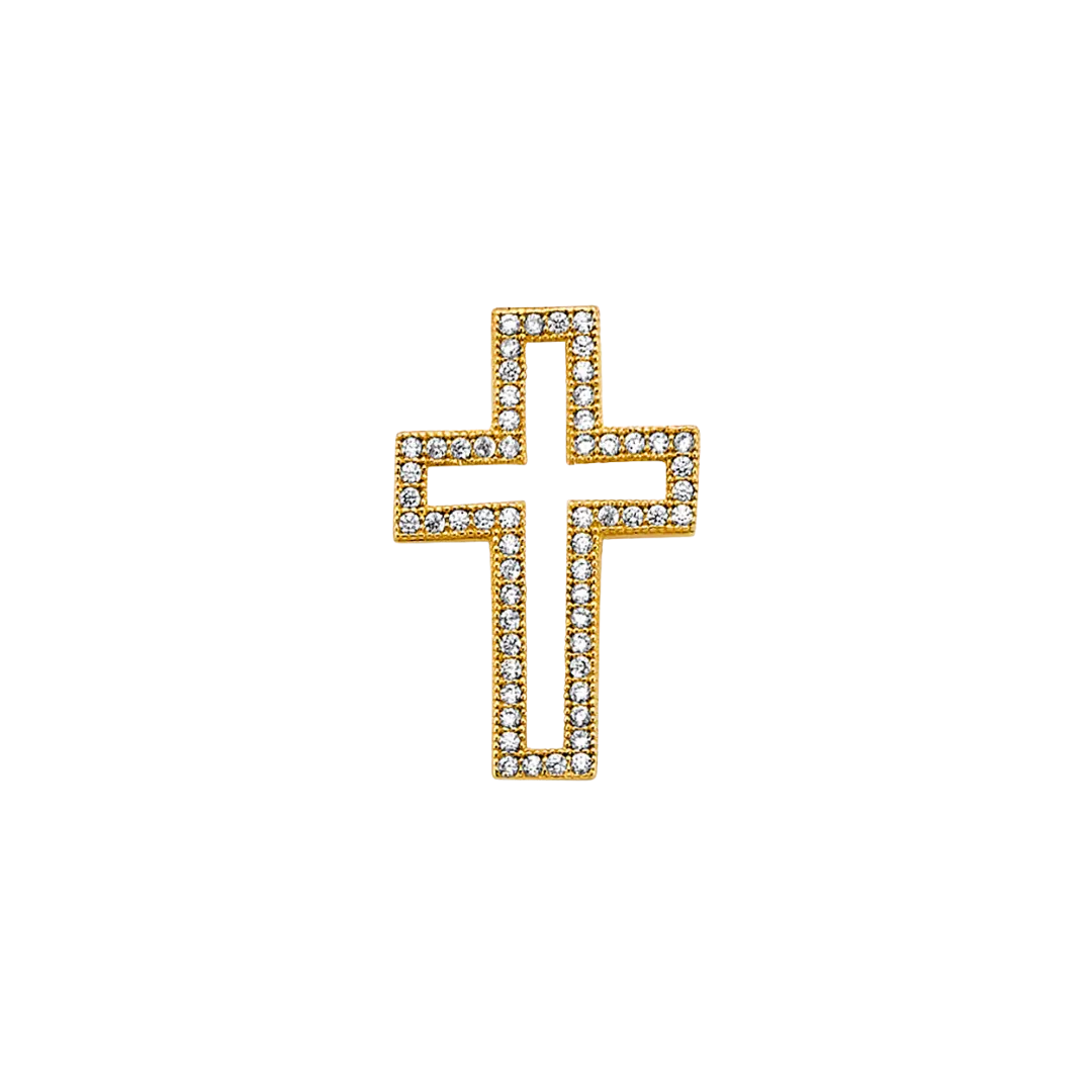 Opening Cross Pendant - 14k Yellow Gold