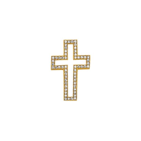 Opening Cross Pendant - 14k Yellow Gold