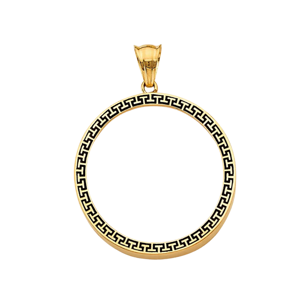 Greek Coin Frame (50 Pesos) - 14k Gold