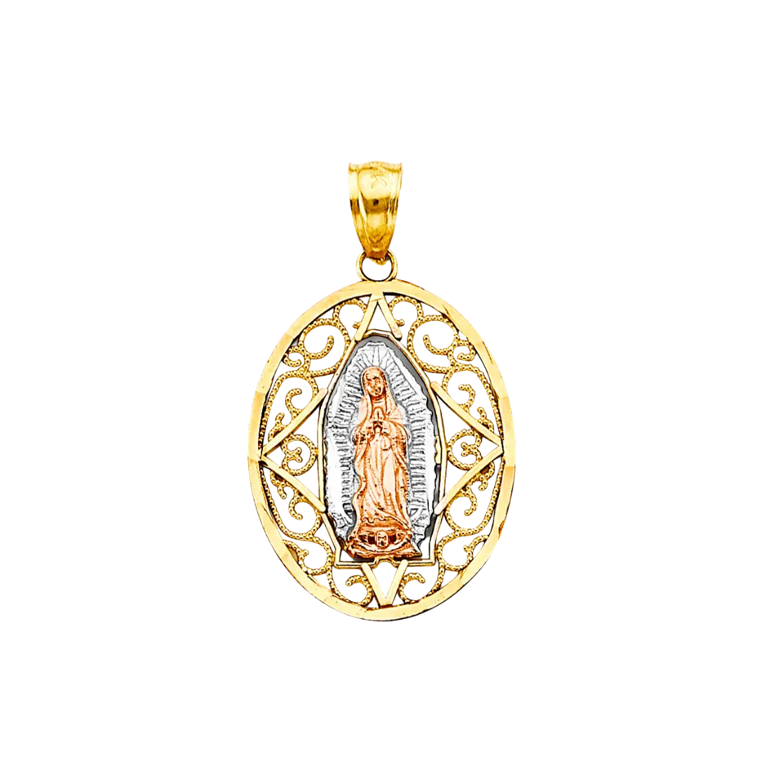 Guadalupe Pendant - 14k Tri Color Gold