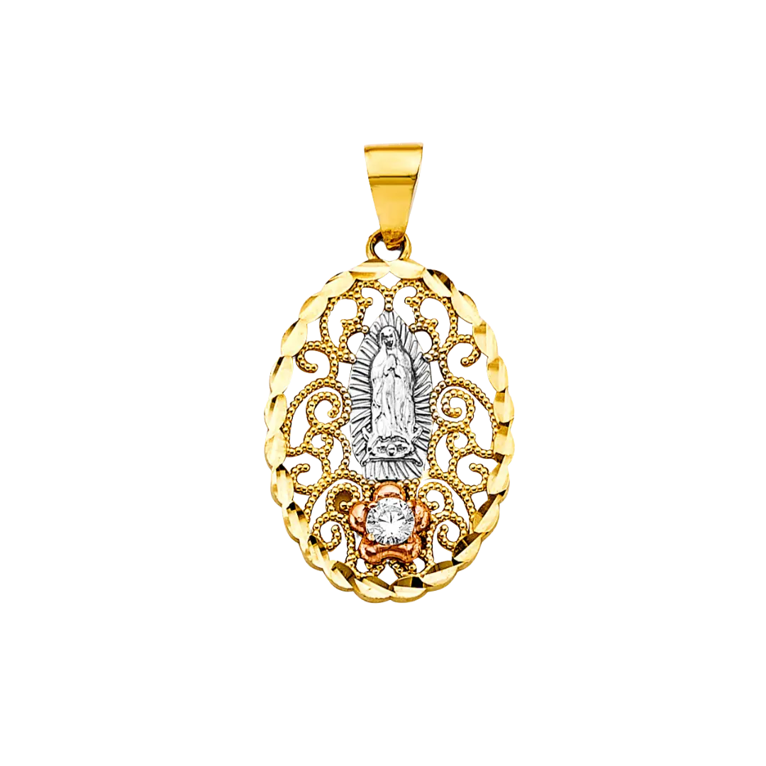 Guadalupe Pendant - 14k Tri Color Gold