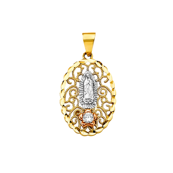 Guadalupe Pendant - 14k Tri Color Gold