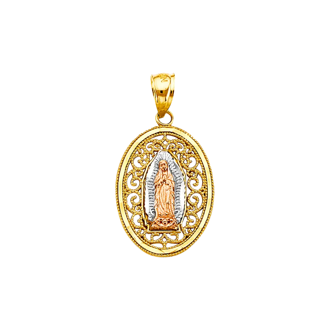 Guadalupe Pendant - 14k Tri Color Gold