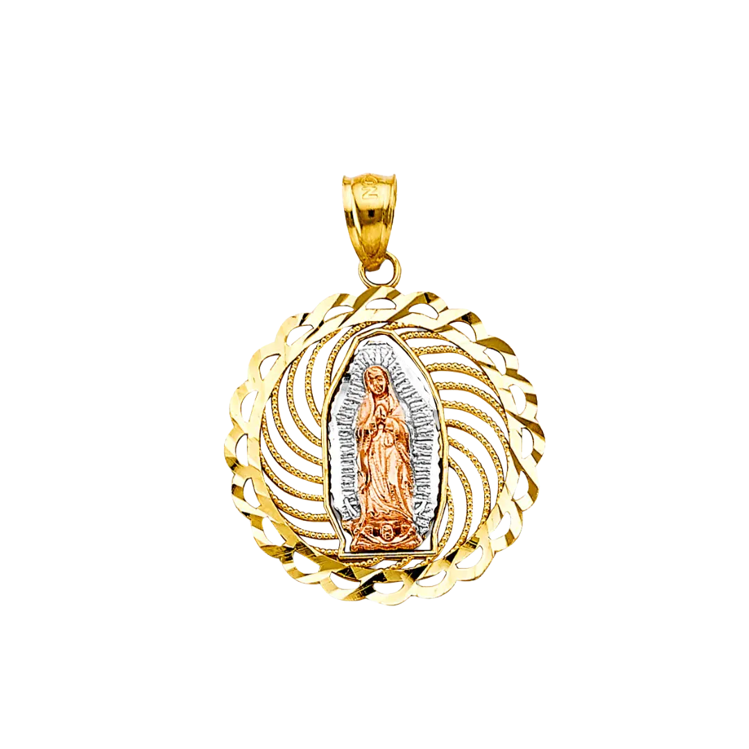 Guadalupe Pendant - 14k Tri Color Gold